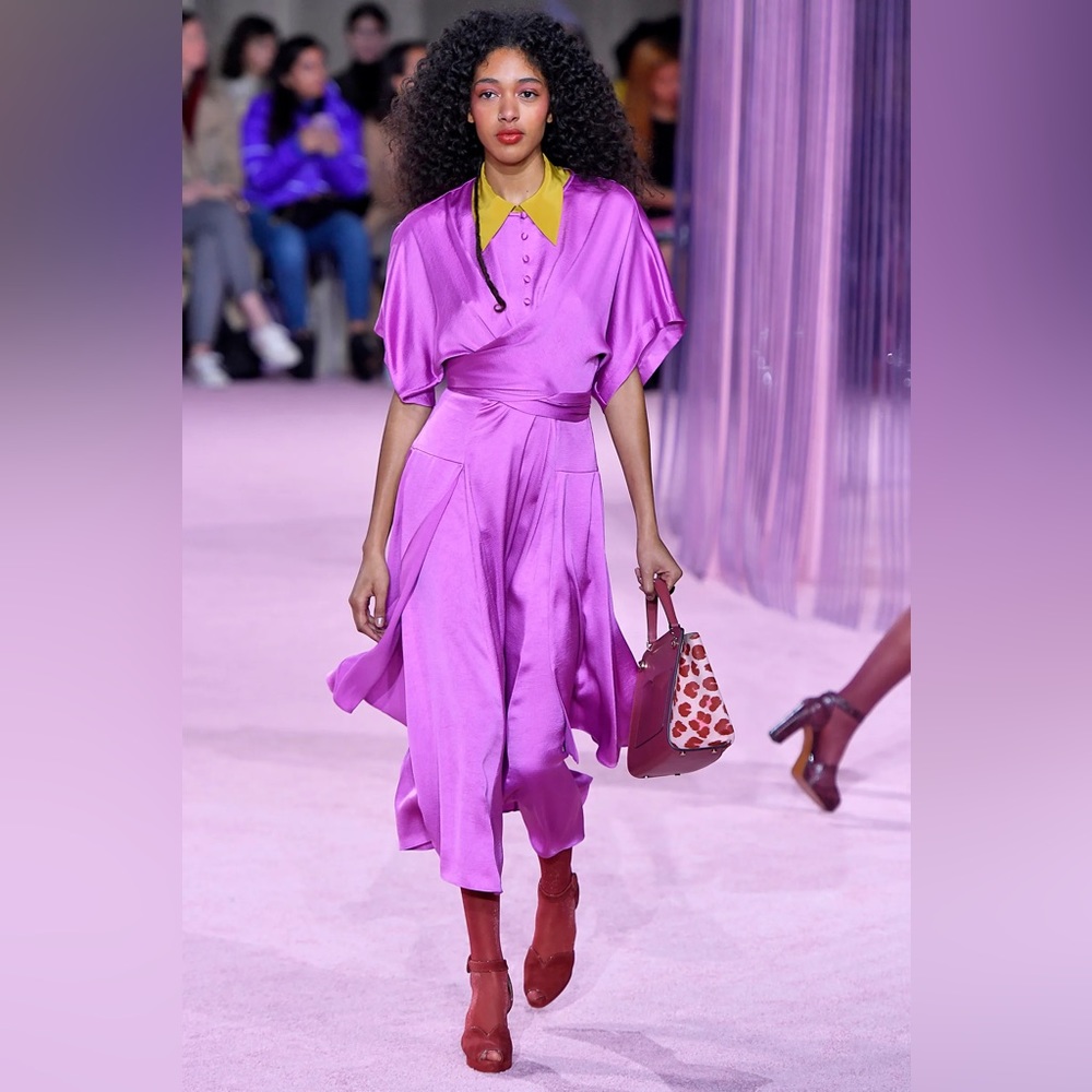 Kate Spade New York Satin Tie Dress in Ruffled Pansy NWT (size 2)